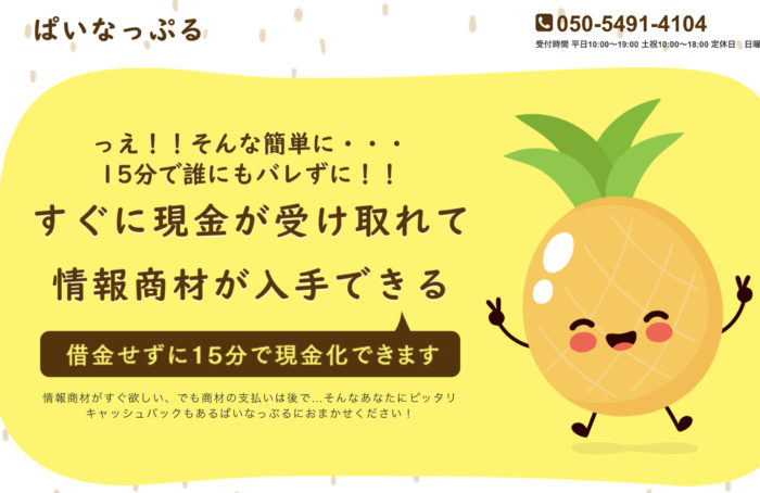 ぱいなっぷるのホームページ