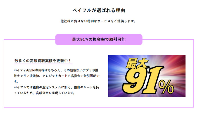 ペイフルの後払いアプリ現金化サービスが選ばれる理由