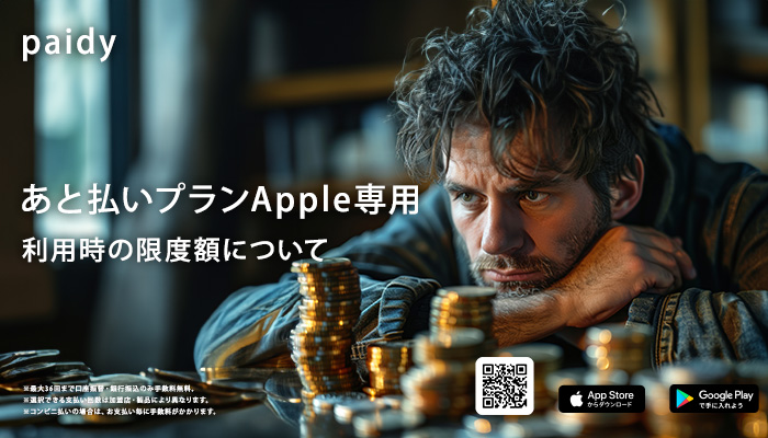 ペイディあと払いプランApple専用利用時の限度額について