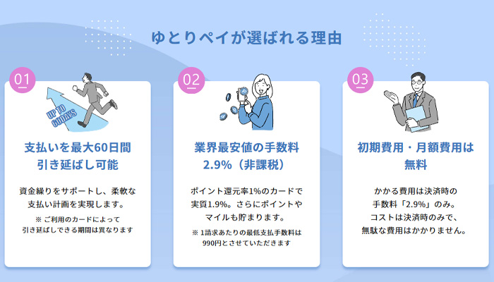 「ゆとりペイ」が選ばれる理由